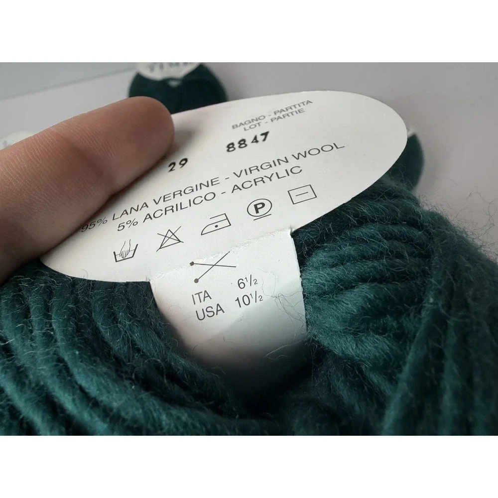 Martifil Time Yarn 95% Virgin Wool 5% Acrylic Lot Of 8 50g Each Teal Blue Green